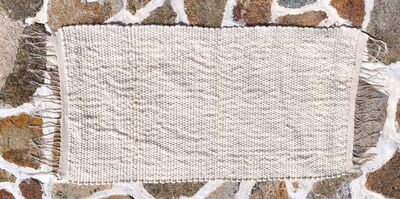 Tapis mohair écru