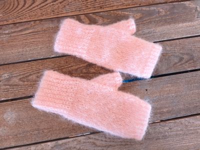 Mitaines Rose coton