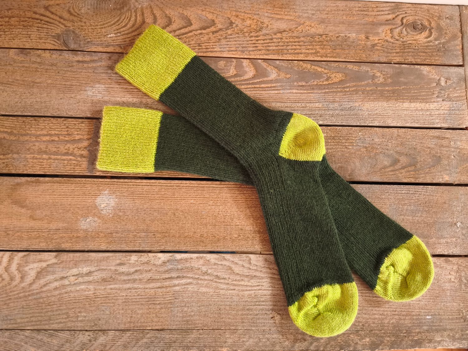 Chaussette 80% Spiruline/Chartreuse