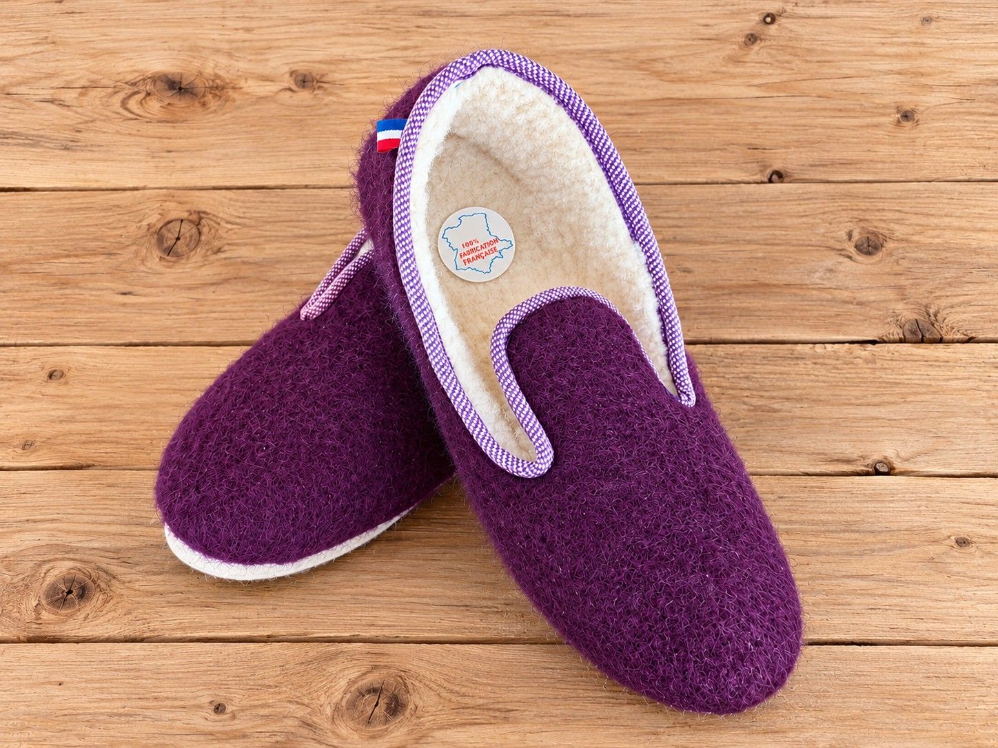 Charantaise Semelle Feutrée Violet