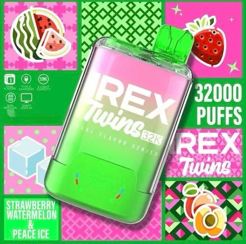 IREX (2 in 1) Twins 40000 Strawberry Watermelon &amp; Peach Ice