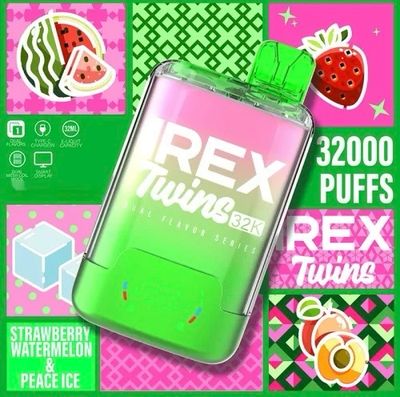 IREX (2 in 1) Twins 40000 Strawberry Watermelon &amp; Peach Ice