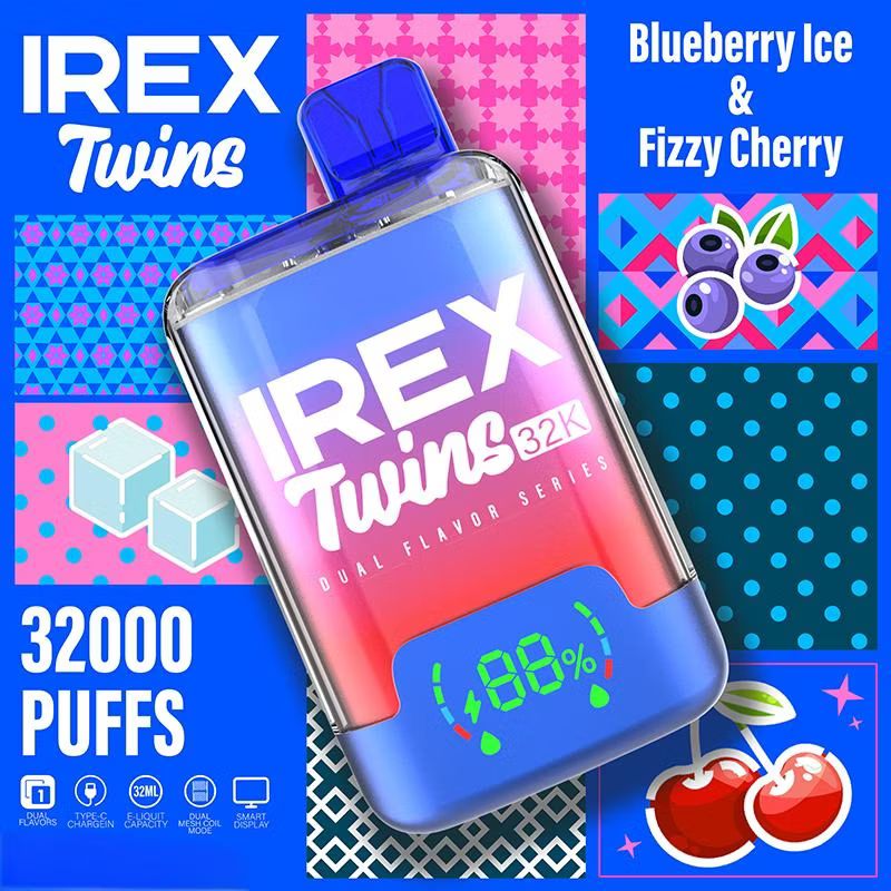IREX (2 in 1) Twins 40000 Blueberry Ice &amp; Fizzy Cherry