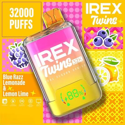 IREX (2 in 1) Twins 40000 Blue Razz Lemonade &amp; Lemon Lime