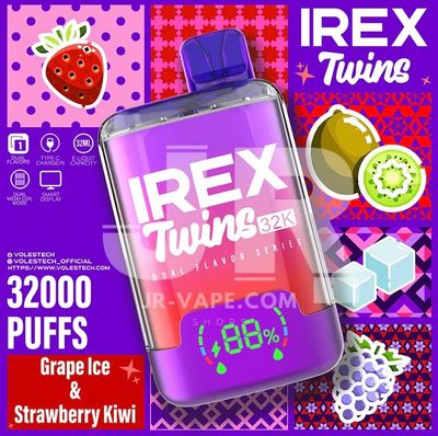 IREX (2 in 1) Twins 40000 Grape Ice &amp; Strawberry Kiwi