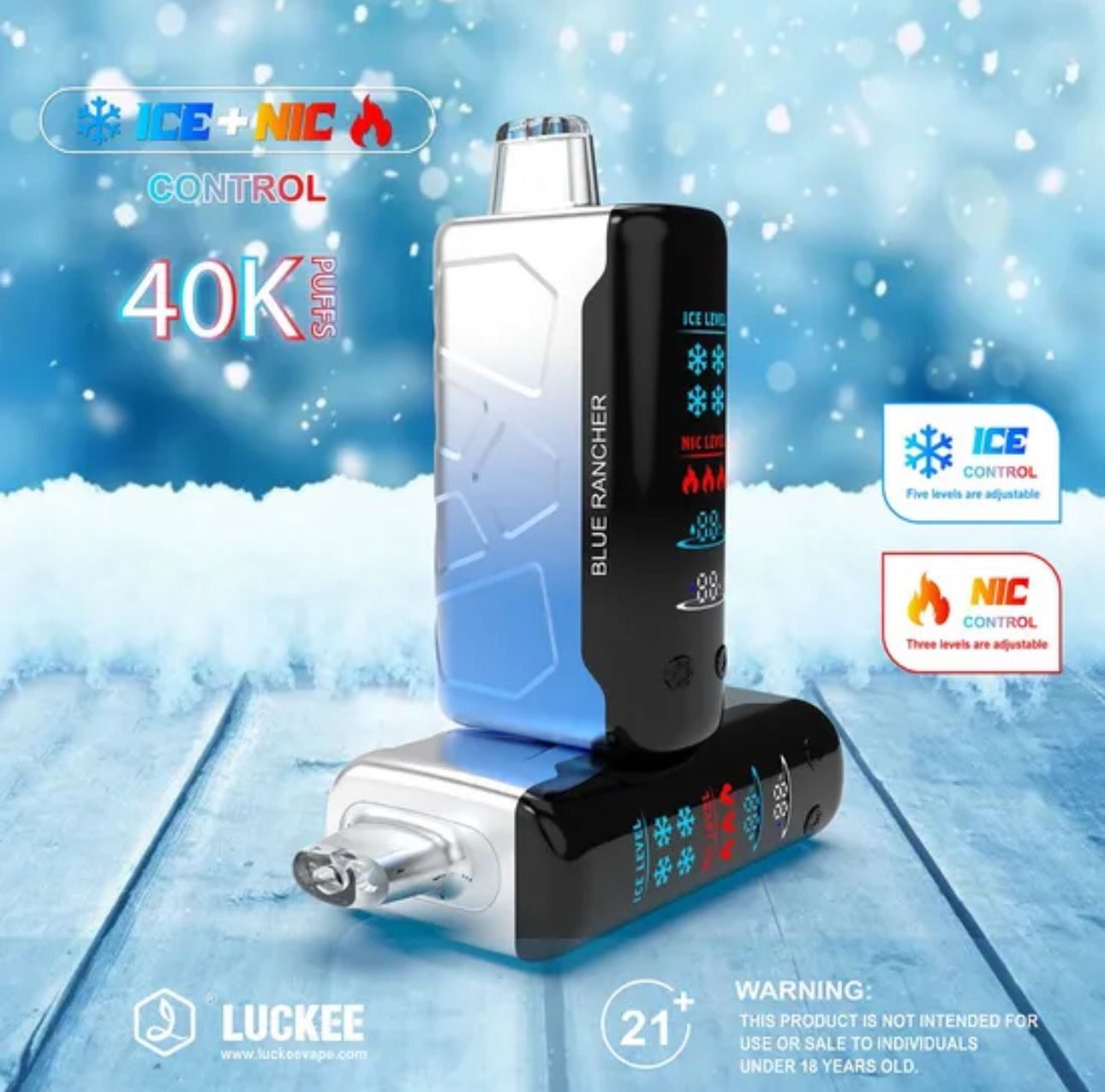 LUCKEE IC40000 Blue Rancher (blueberry and blue razz)