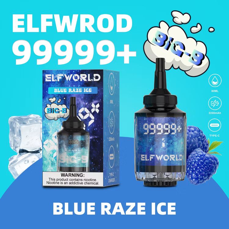 Elfworld BIG B 99999+ Blue Razz Ice