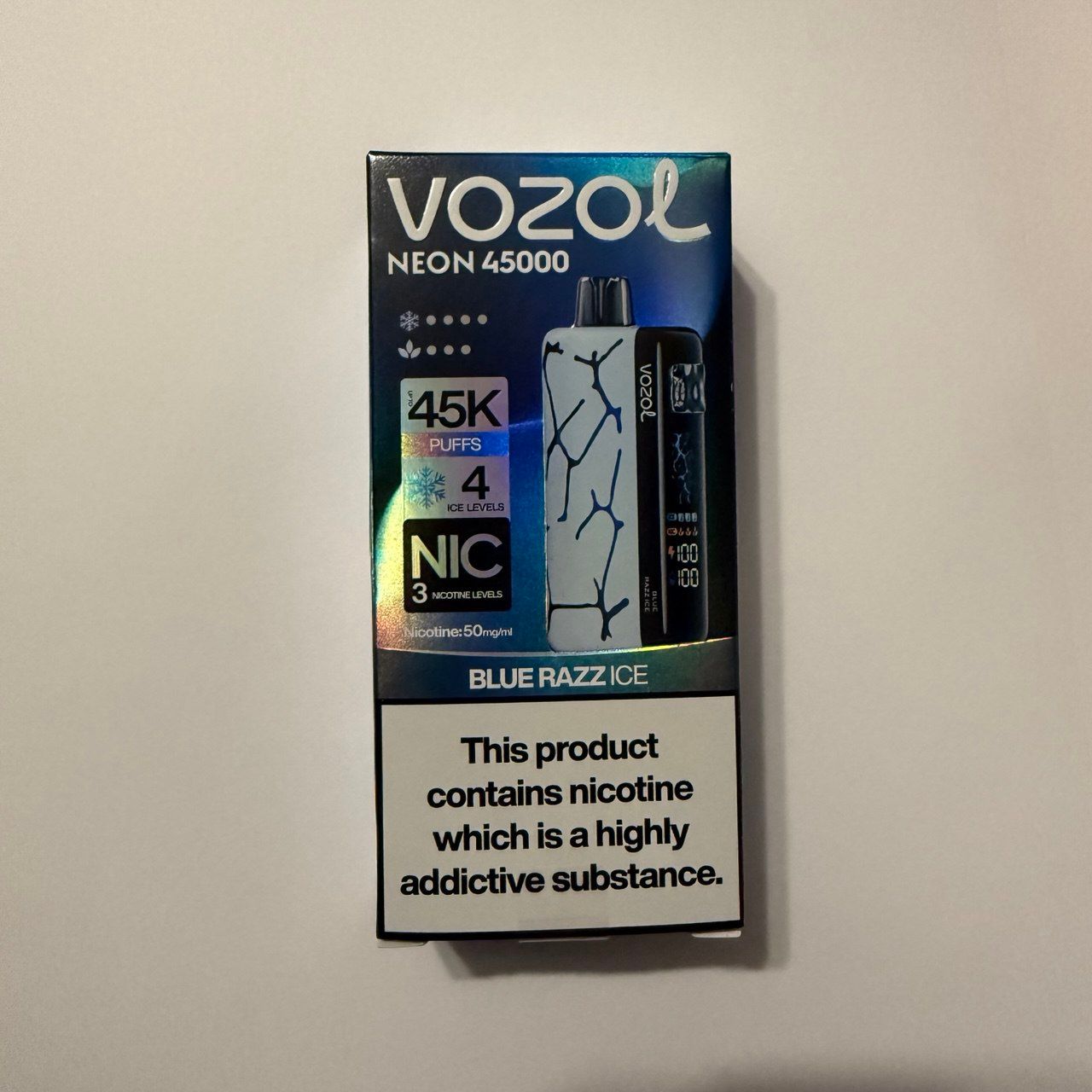 VOZOL NEON 45000 Blue Razz Ice