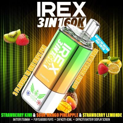 IREX (3 in 1) 60000 Strawberry Kiwi &amp; Sour Mango Pineapple &amp; Strawberry Lemonade