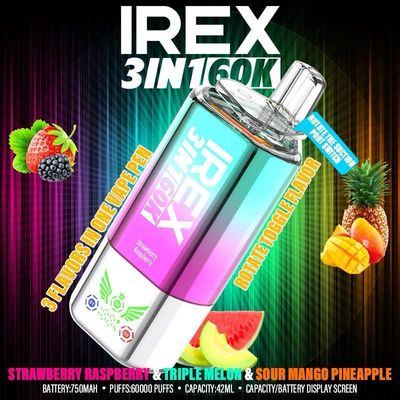 IREX (3 in 1) 60000 Strawberry Raspberry &amp; Triple Melon &amp; Sour Mango Pineapple