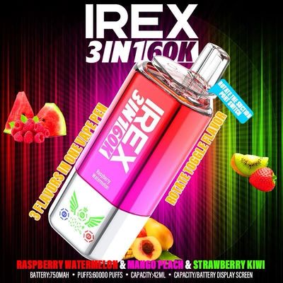 IREX (3 in 1) 60000 Raspberry Watermelon &amp; Mango Peach &amp; Strawberry Kiwi