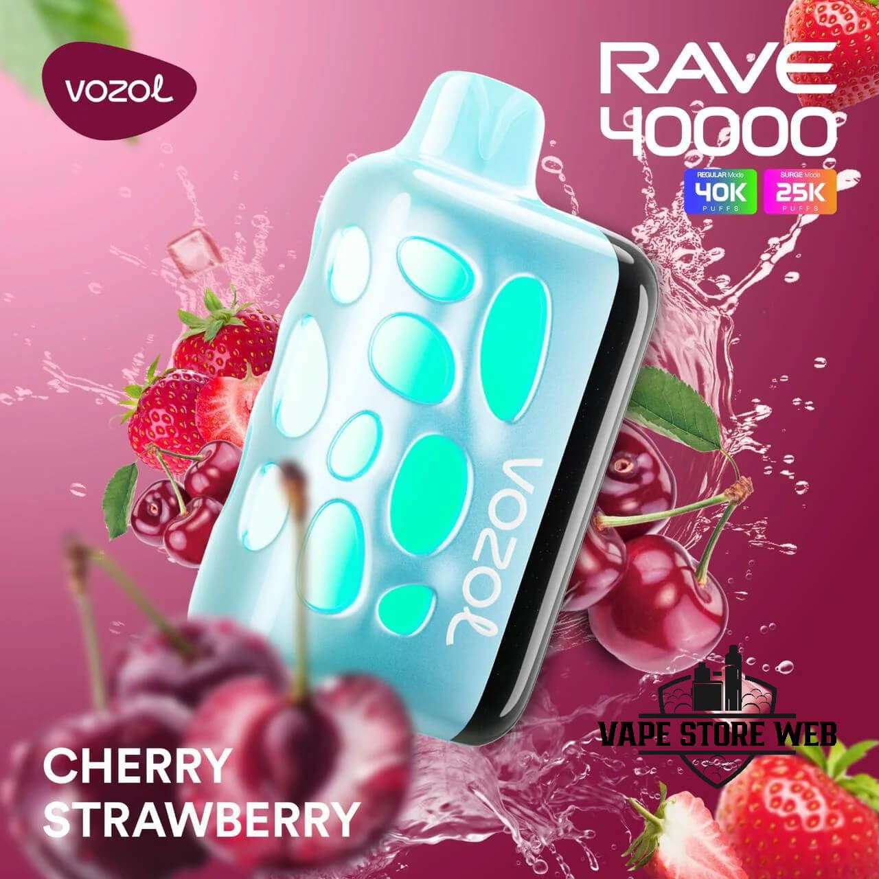 VOZOL RAVE 40000 Cherry Strawberry