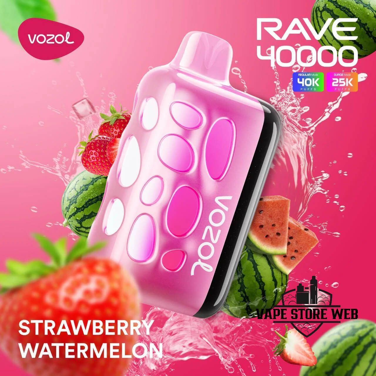 VOZOL RAVE 40000 Strawberry Watermelon