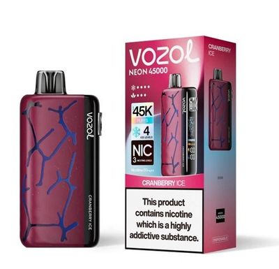 VOZOL NEON 45000 Cranberry Ice
