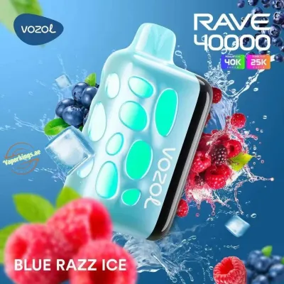 VOZOL RAVE 40000 Blue Razz Ice