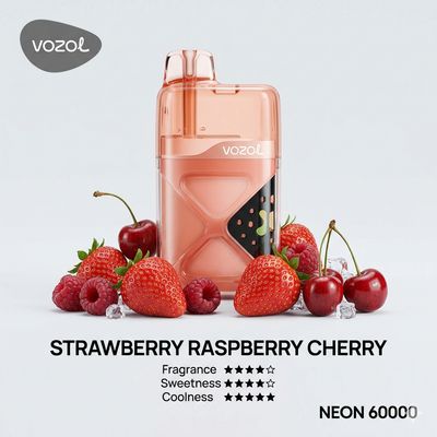 VOZOL NEON 60000 Strawberry Raspberry Cherry