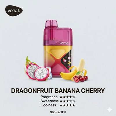 VOZOL NEON 60000 Dragonfruit Banana Cherry