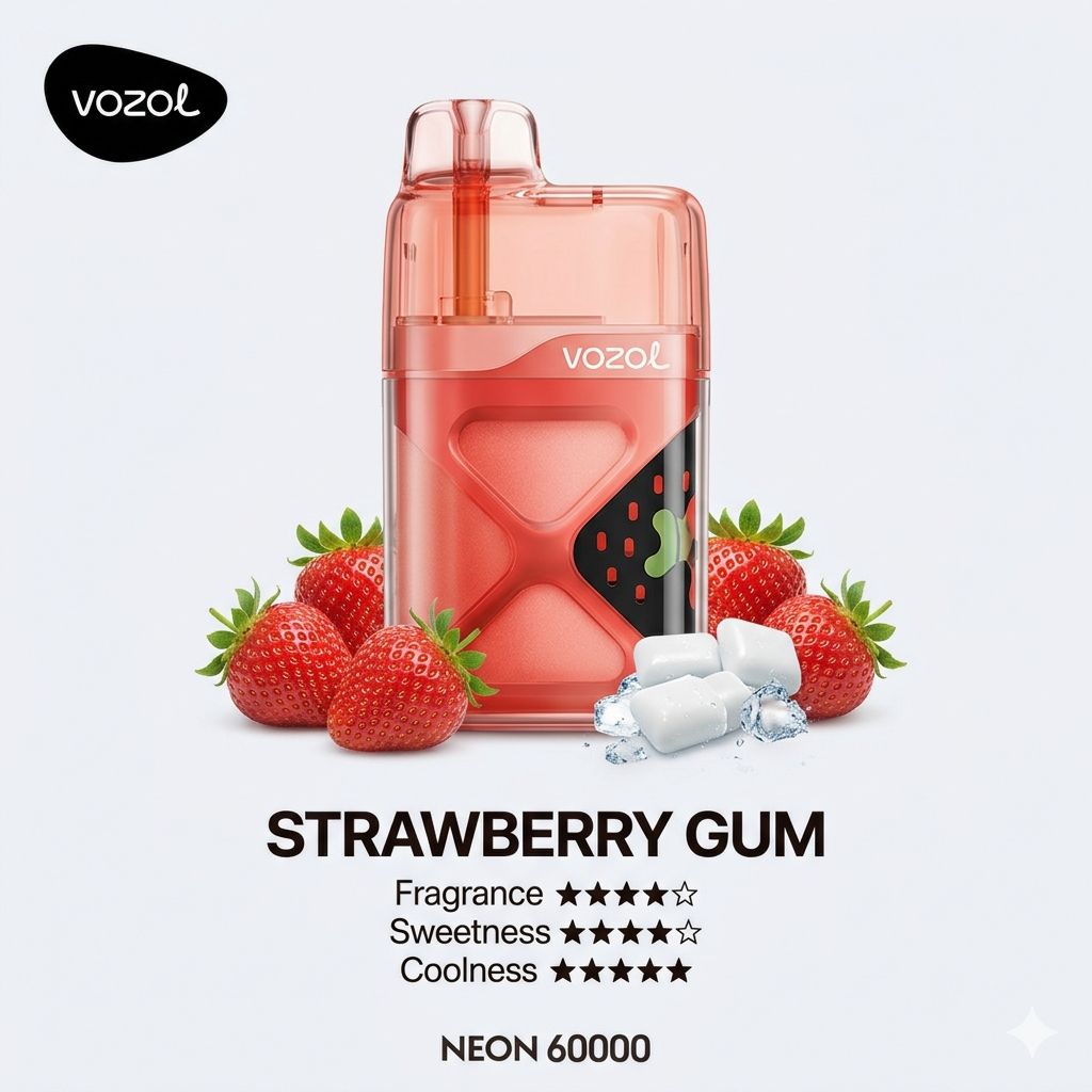 VOZOL NEON 60000 Strawberry Gum