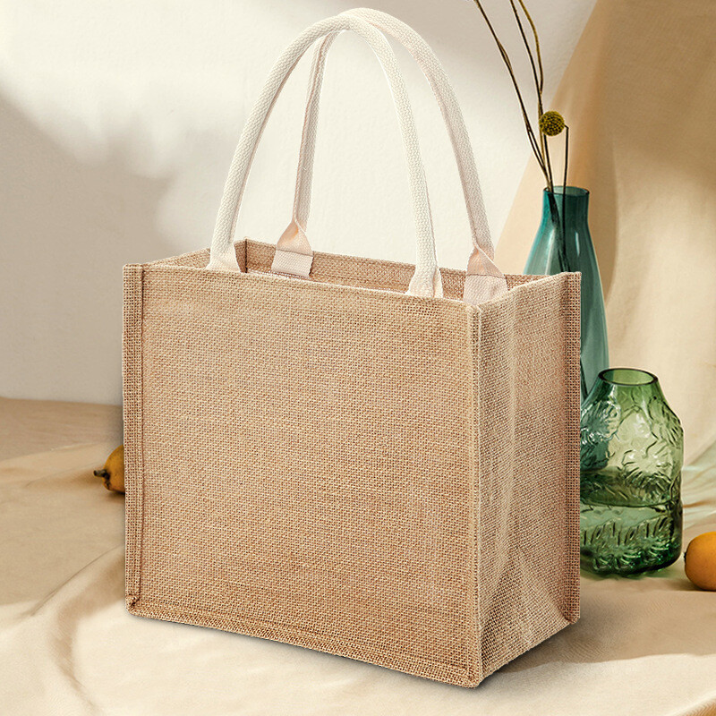 Without Printing The Same Shopping Bag  Art DIY Linen Jute Bag