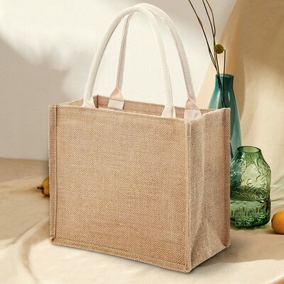 Without Printing The Same Shopping Bag Art DIY Linen Jute Bag