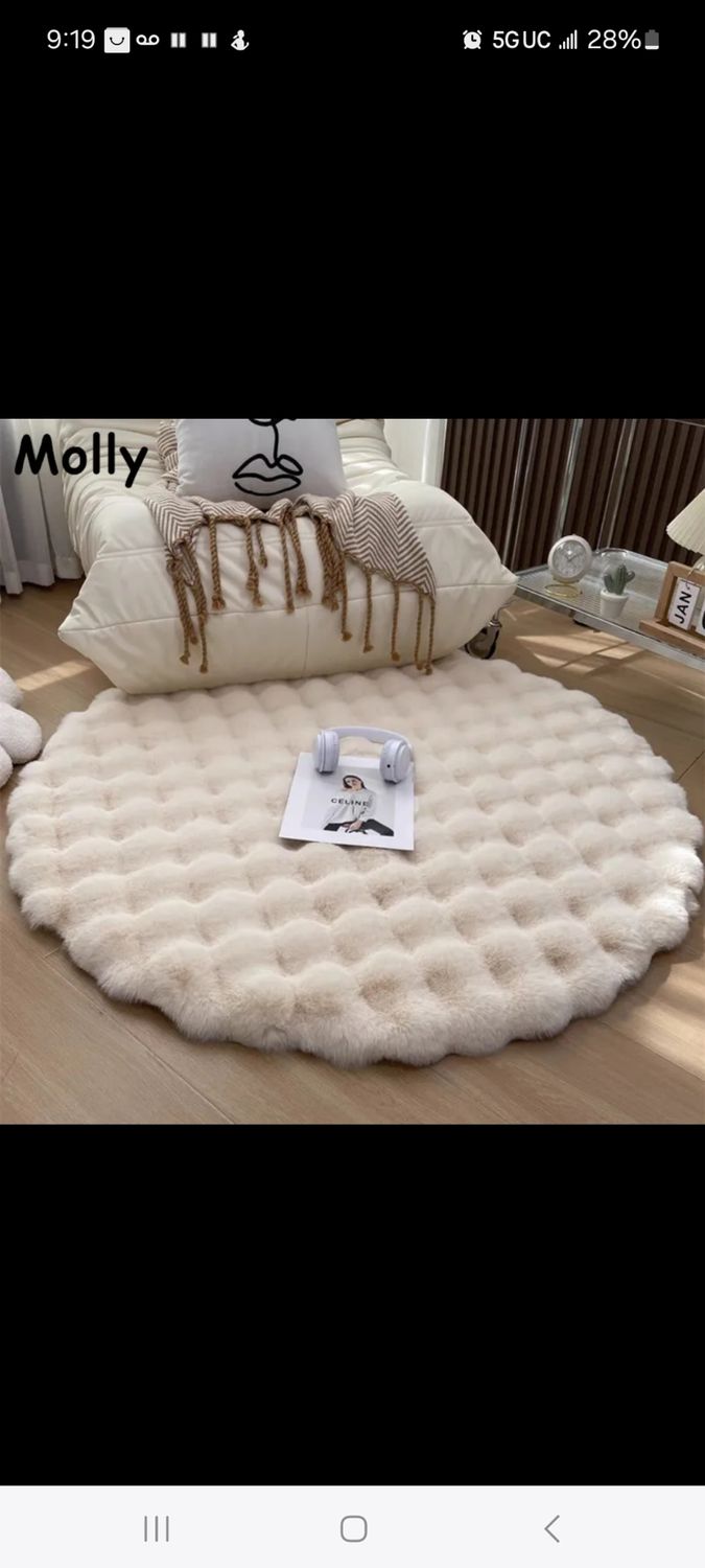 Super Soft plush Round Rug Fluffy carpets for living room and bedroom
