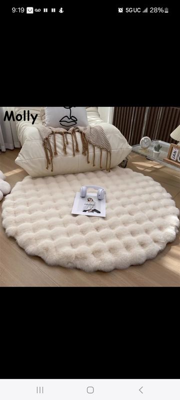 Super Soft plush Round Rug Fluffy carpets for living room and bedroom