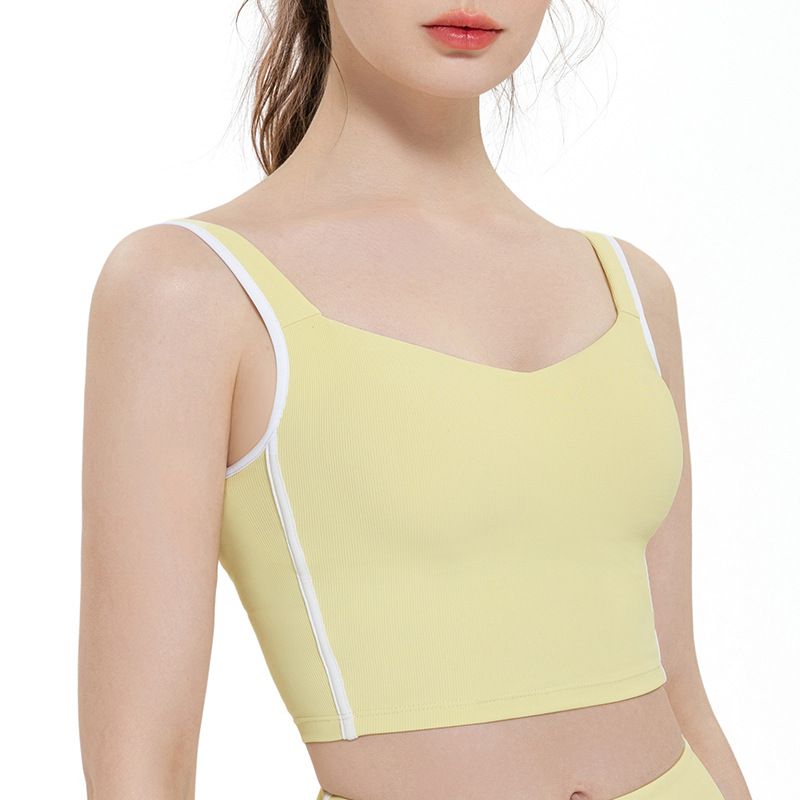 Yoga Vest Gather Breast Breathable Nude Fitness Underwear