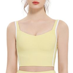 Yoga Vest Gather Breast Breathable Nude Fitness Underwear