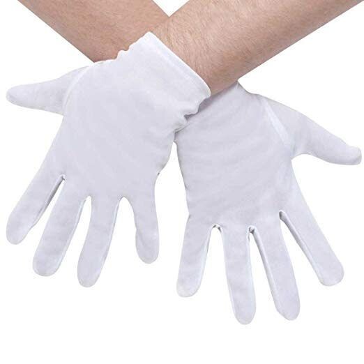 XL Short Gloves White