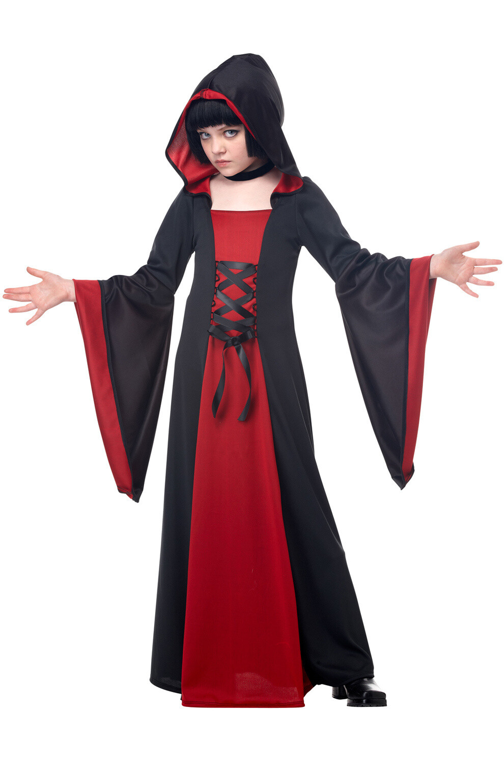 Hooded Robe Red/Blk