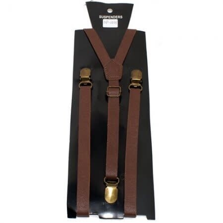Suspenders Brown Leather