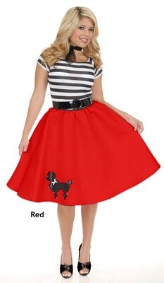 Poodle Skirt Red