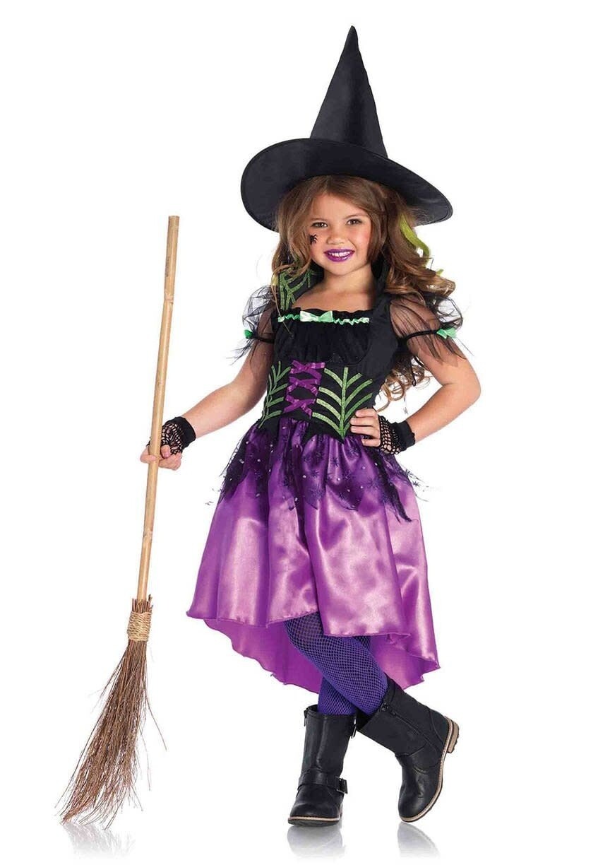 Spiderweb Witch Kids Costume