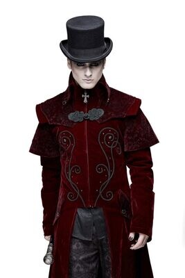 Deluxe Red Gothic Punk Vampire Winter Coat