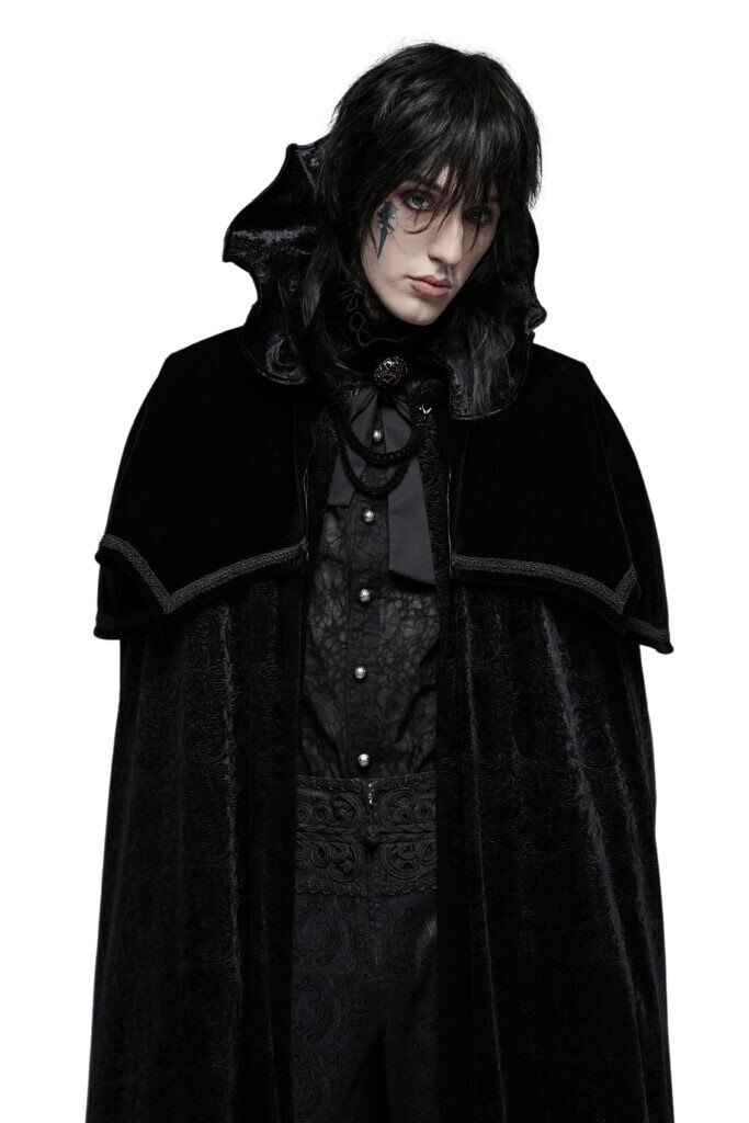 Black Gothic Nobel Night Vampire Cloak Cape