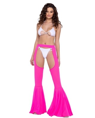 Sheer Mesh Bell Bottom Chaps ~ Available in 2 Colors