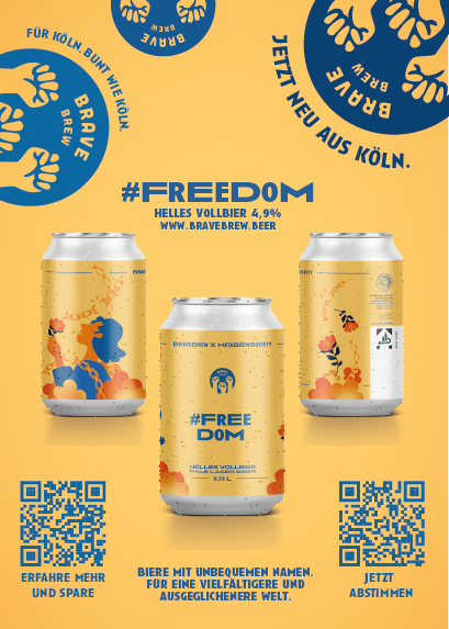 BraveBrew flyer set for self printing (DIN A4)