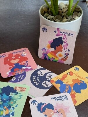 Eco-friendly paper coasters (5x)