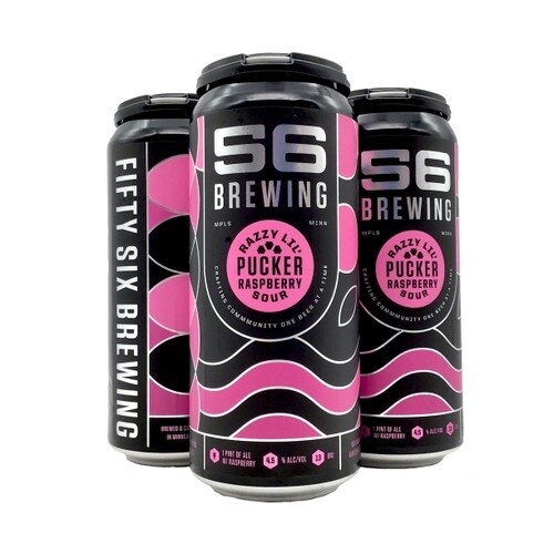 56 Brewing Razzy Lil&#39; Pucker Raspberry Sour Ale 4pk Cans