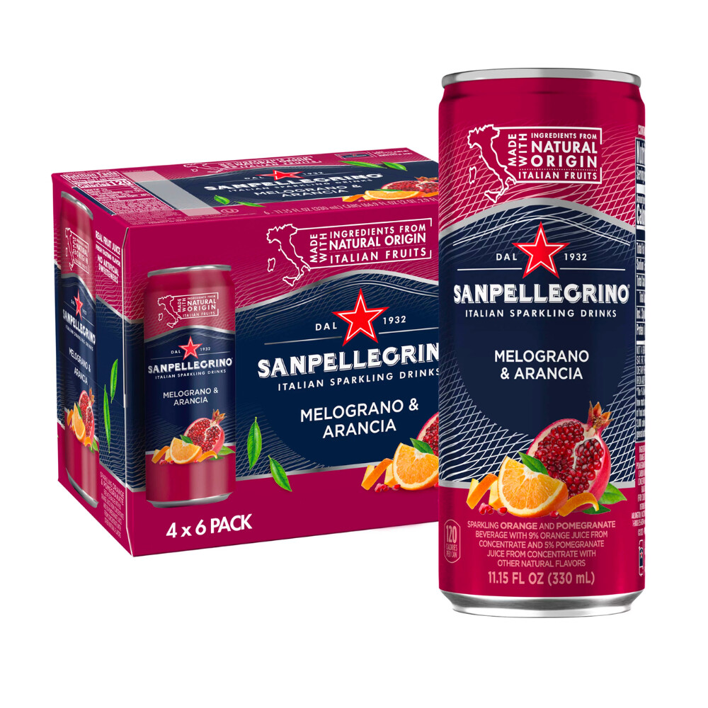 San Pellegrino Melograno + Aranciata 6pk Cans