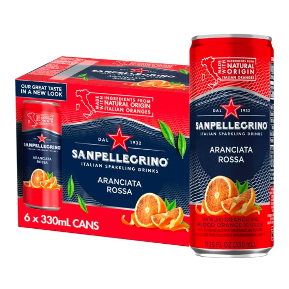 San Pellegrino Aranciata Rossa 6pk Cans