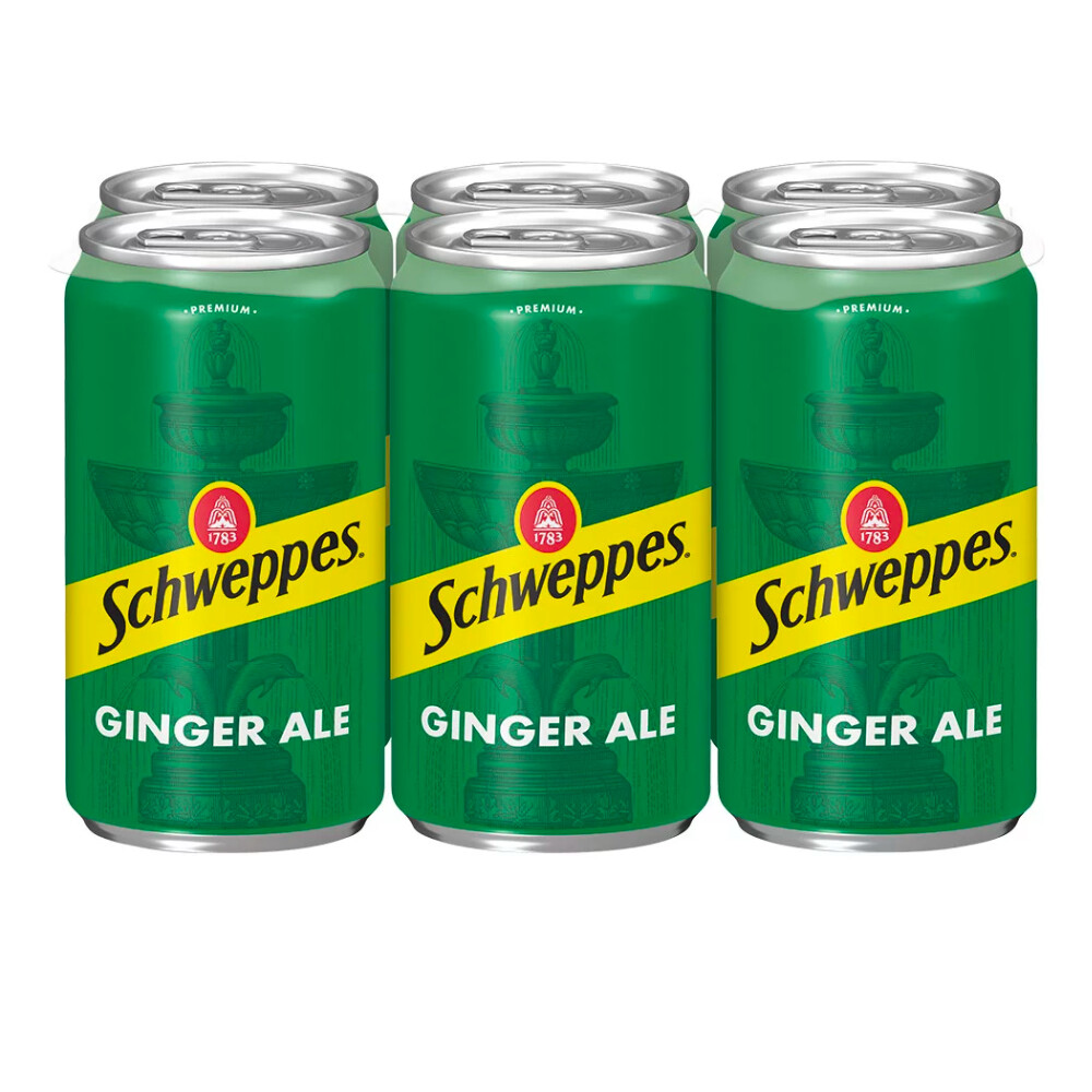 Schweppes Ginger Ale, 7.5 fl oz cans, 6 pack
