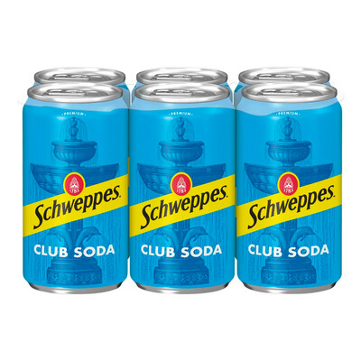 Schweppes Club Soda 6pk Cans