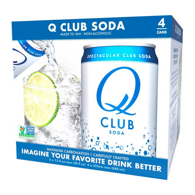 Q Club Soda 4pk Cans