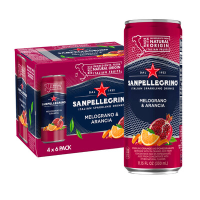 San Pellegrino Melograno + Aranciata 6pk Cans