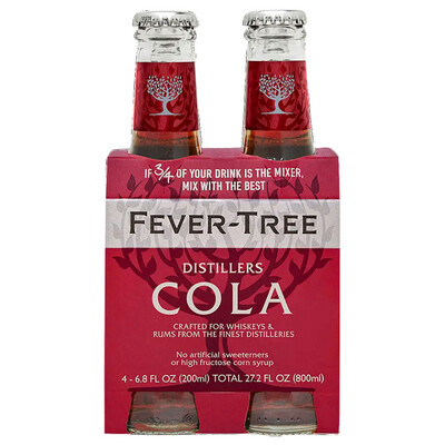 Fever Tree Distillers Cola 4pk Bottles