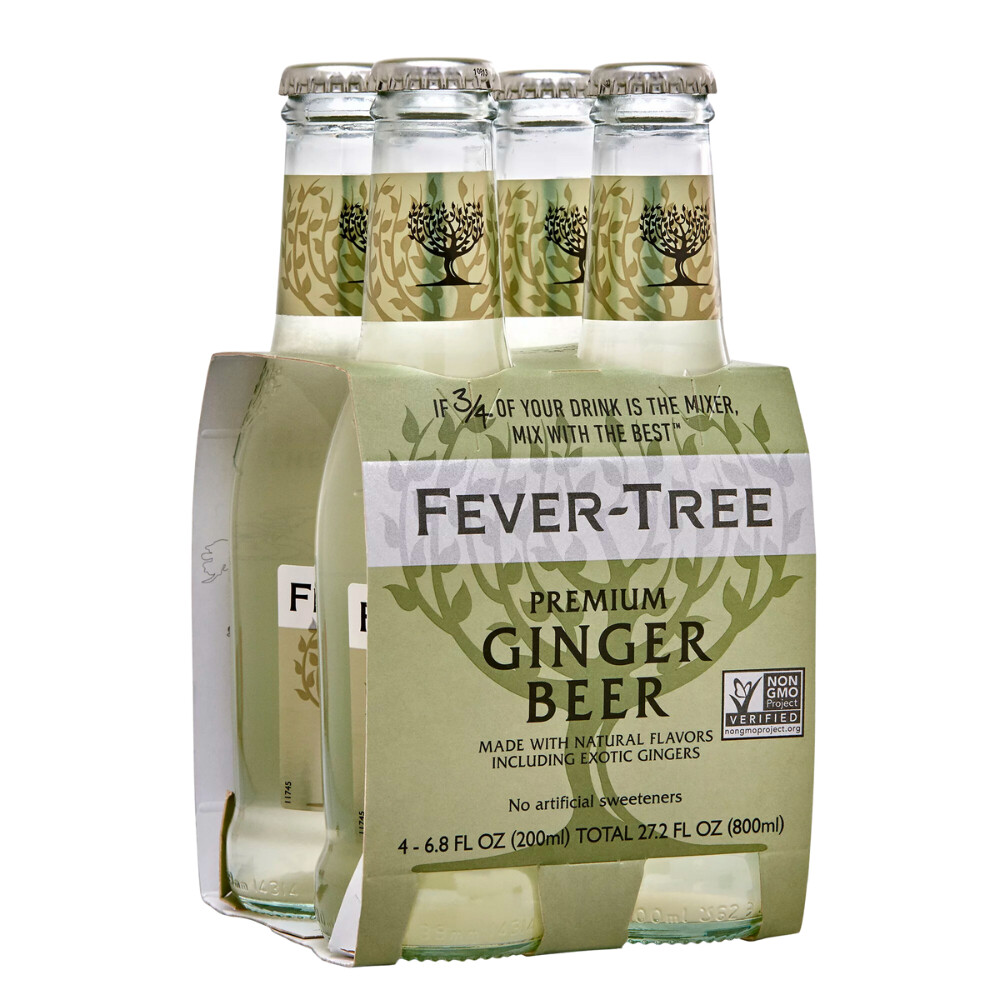 Fever Tree Ginger Beer 4pk Bottles