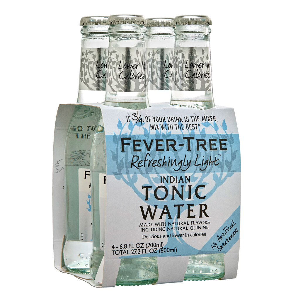 Fever Tree Light Indian Tonic Water 4pk Bottles