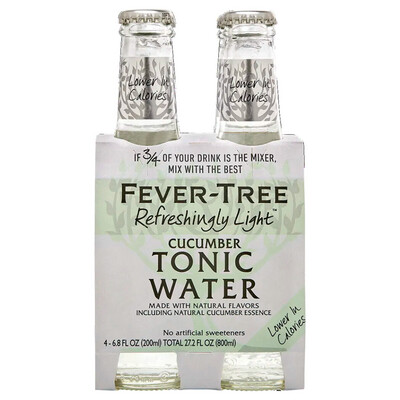Fever Tree Light Cucumber Tonic 4pk Bottles