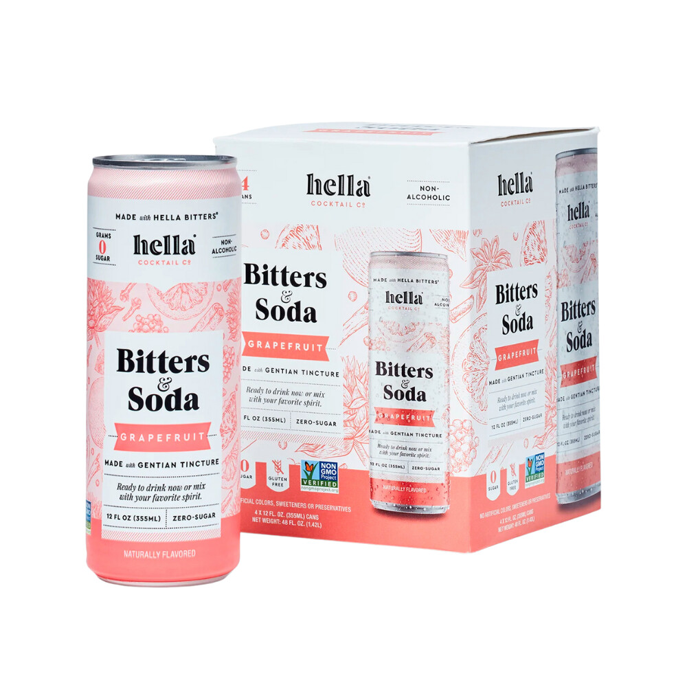 [D] Hella NA Grapefruit Bitters &amp; Soda 4pk Cans